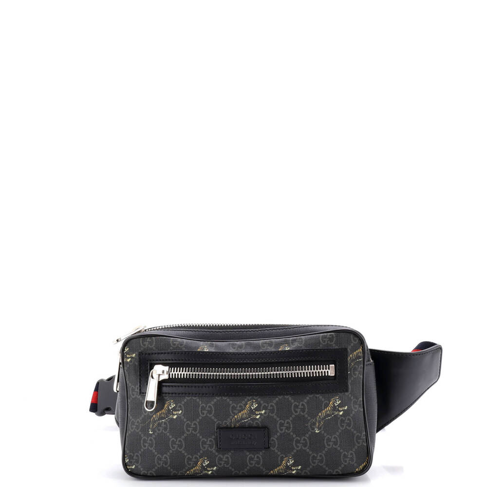 Gucci Small Soft Zip Belt Bag Printed GG Coated Canvas
